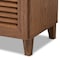 Baxton Studio Coolidge Walnut Finished 11-Shelf Wood Shoe Storage with Drawer 156-9391 - alternate 6